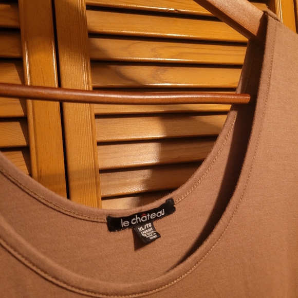 Le Château Tan T-Shirt Dress - Picture 2 of 6